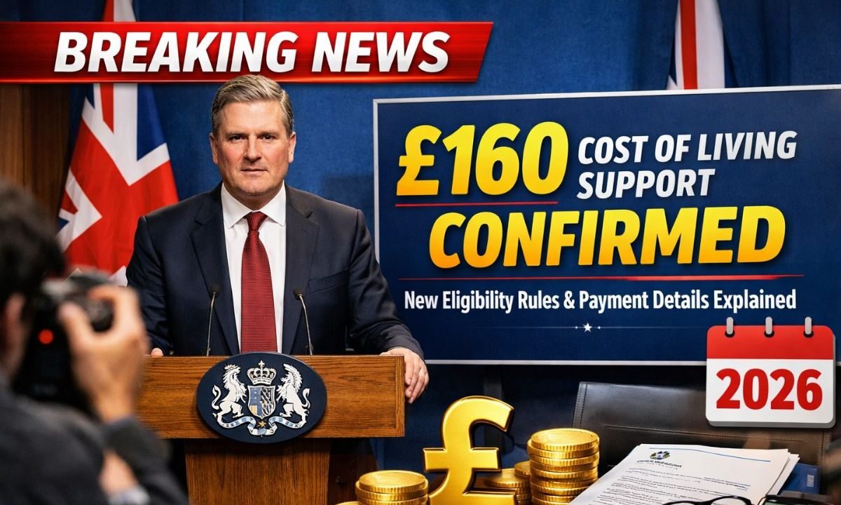 £160 Cost of Living Support Confirmed by UK Government – New Eligibility Rules and Payment Details Explained