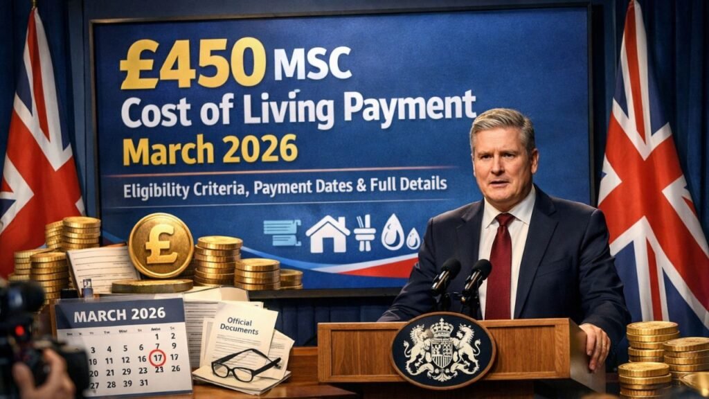 £450 MSC Cost of Living Payment March 2026: Eligibility Criteria, Payment Dates And Full Details